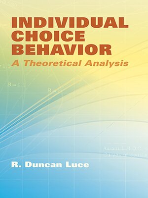 cover image of Individual Choice Behavior